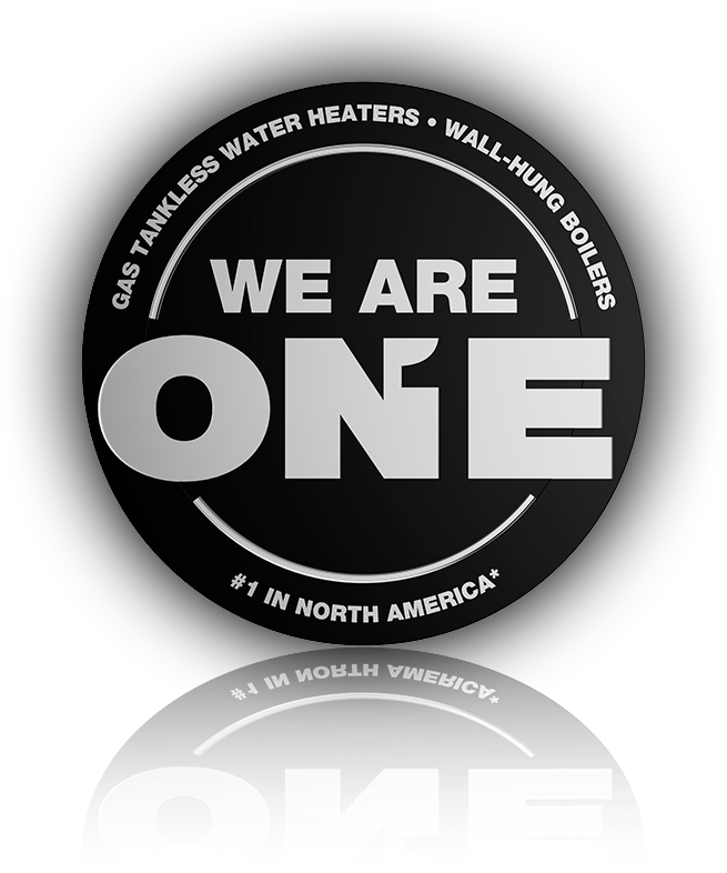 Navien's We Are One badge: number 1 in North America